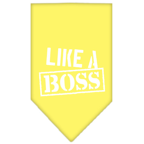 Like a Boss Screen Print Bandana Yellow Large
